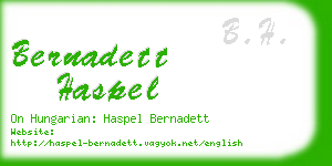 bernadett haspel business card